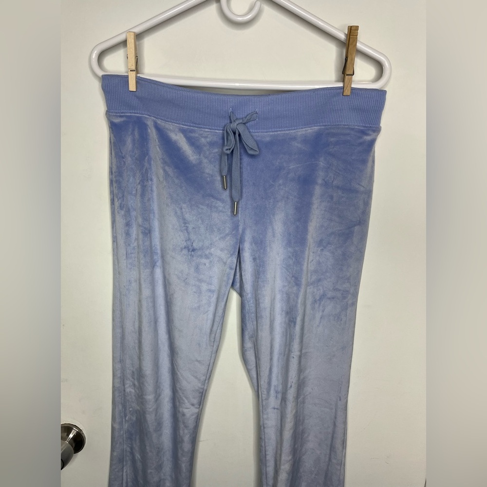Aerie Soft Light Blue Velour Pants - Picture 2 of 8